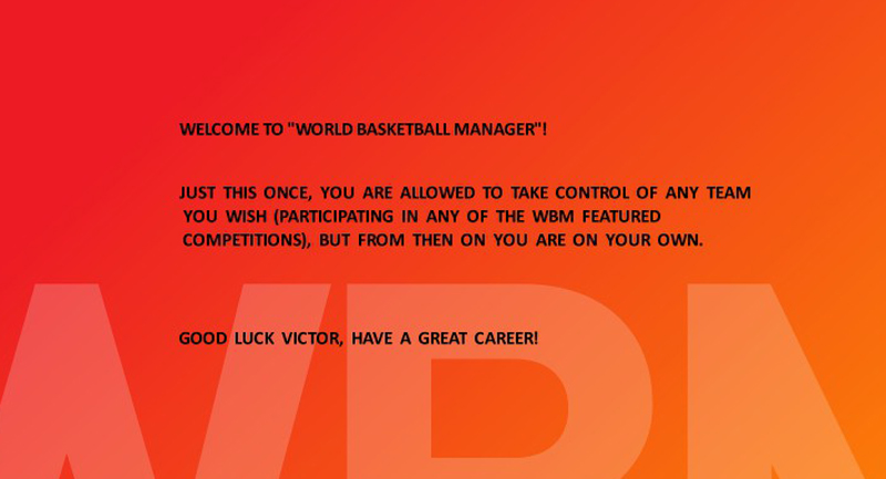 Illustration for article titled Blind Run: World Basketball Manager 2010